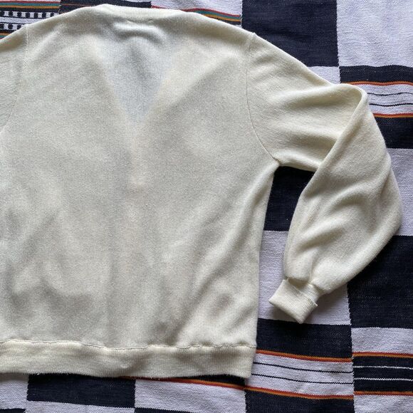 Vintage Lahmar 70’s Grandpa Cardigan Button Up Sweater. V Neck. Unisex. Medium. - Picture 13 of 13